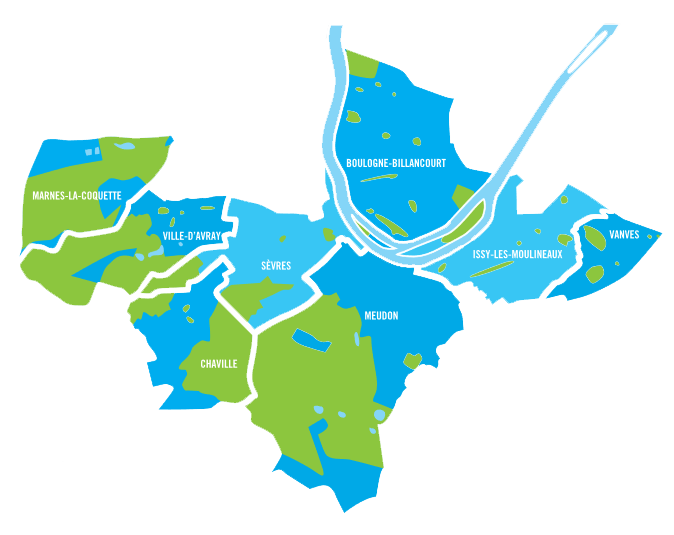 Carte de Grand Paris Seine Ouest